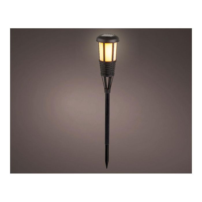 Lumineo Estaca solar efecto mimbre color negro con 12 leds - 61x10cm 1 Lumineo Estaca solar efecto mimbre color negro con 12 leds - 61x10cm 1