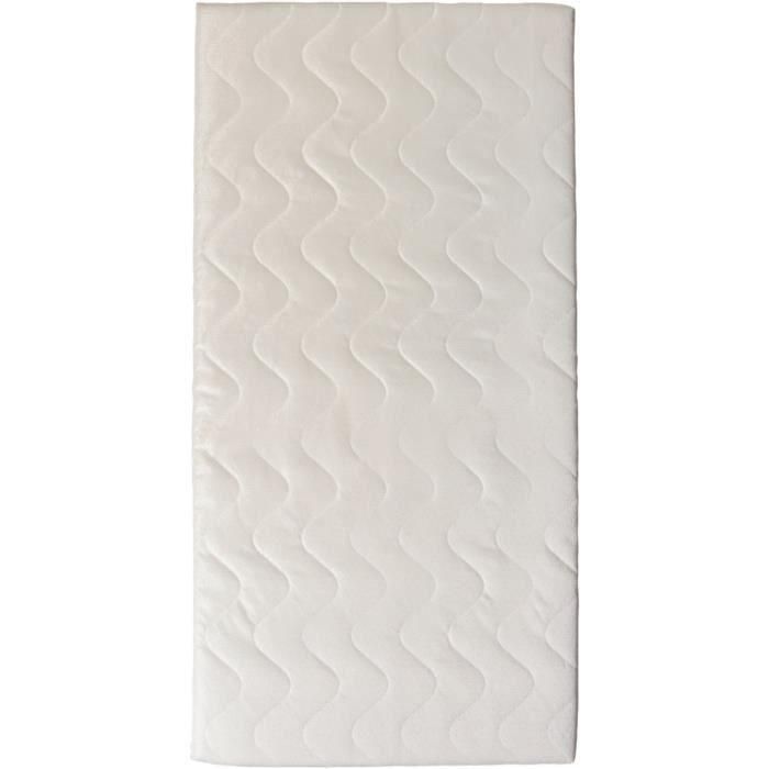 Colchón termo confort - 60 x 120 x 10 cm - Blanco - TINEO 5 Colchón termo confort - 60 x 120 x 10 cm - Blanco - TINEO 5