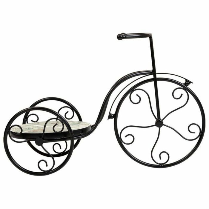 Soporte para Maceta Alexandra House Living Negro Hierro Azulejo Bicicleta 23 x 36 x 53 cm 7