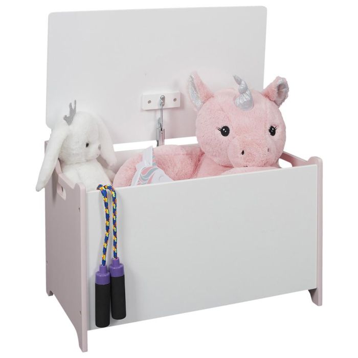 Home Deco Kids Baúl Luna 60x36,5x39 cm para Juguetes con Asas y Tapa Decorada Rosa 1