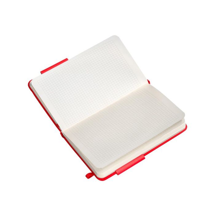 Cuaderno Con Gomilla Antartik Notes Tapa Dura A6 Hojas Cuadricula Rojo 100 Hojas 80 gr Fsc 8