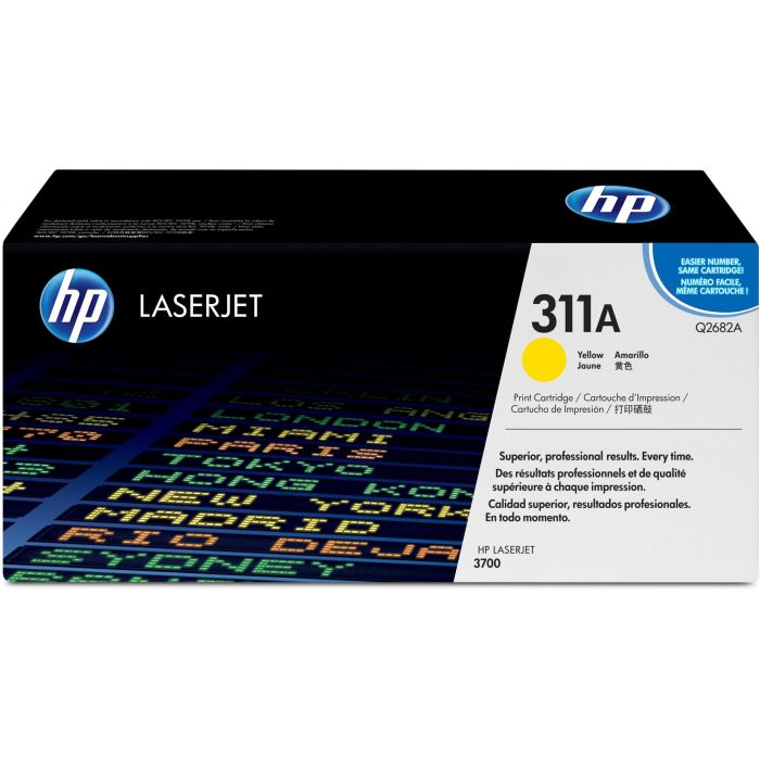 HP Q2682A Tóner Original LaserJet 311A Amarillo 6000 páginas para HP LaserJet 3700 1 pieza