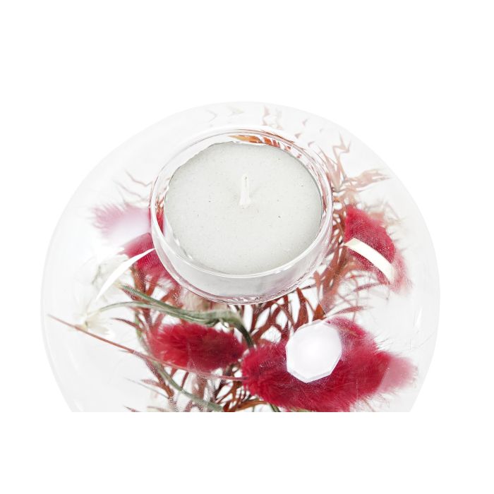 DKD Home Decor Portavela Beige Rojo 10 x 9 x 10 cm (4 Unidades) 2