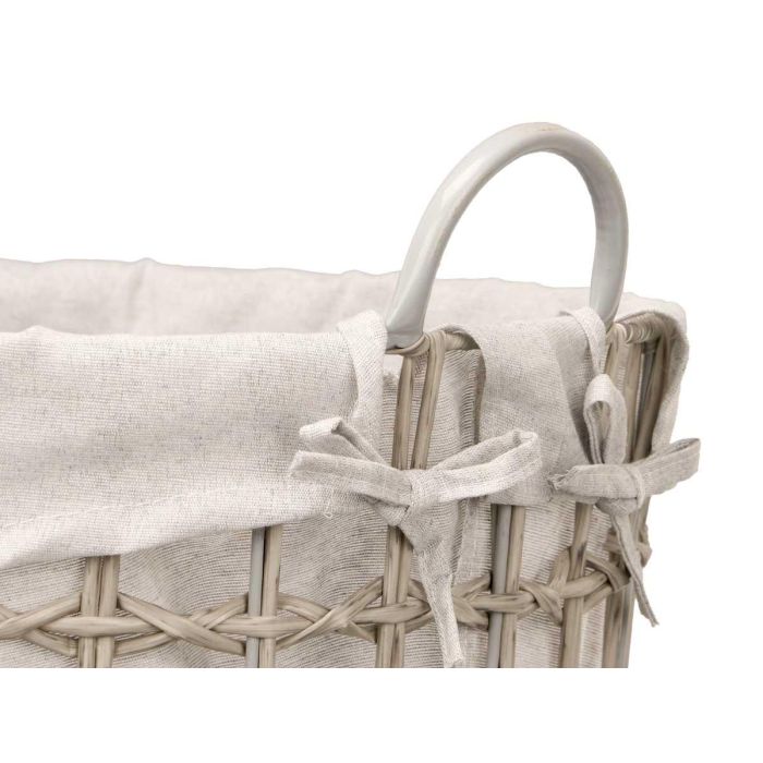 Cesto Redondo Asas Gris Kipit 45X58CM (6 Unidades) 3 Cesto Redondo Asas Gris Kipit 45X58CM (6 Unidades) 3
