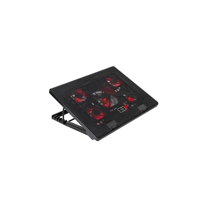 Mars Gaming MNBC2 Soporte Refrigerante para Portátiles Gaming hasta 17.3" con 5 Ventiladores Iluminación LED Roja y 6 Ángulos Inclinación 0 Mars Gaming MNBC2 Soporte Refrigerante para Portátiles Gaming hasta 17.3" con 5 Ventiladores Iluminación LED Roja y 6 Ángulos Inclinación 0