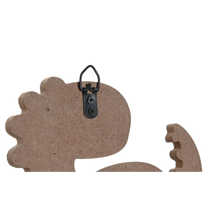DKD Home Decor Perchero Kids Dino 23 Natural Azul 4.5 x 20 x 14 cm (6 Unidades) 2