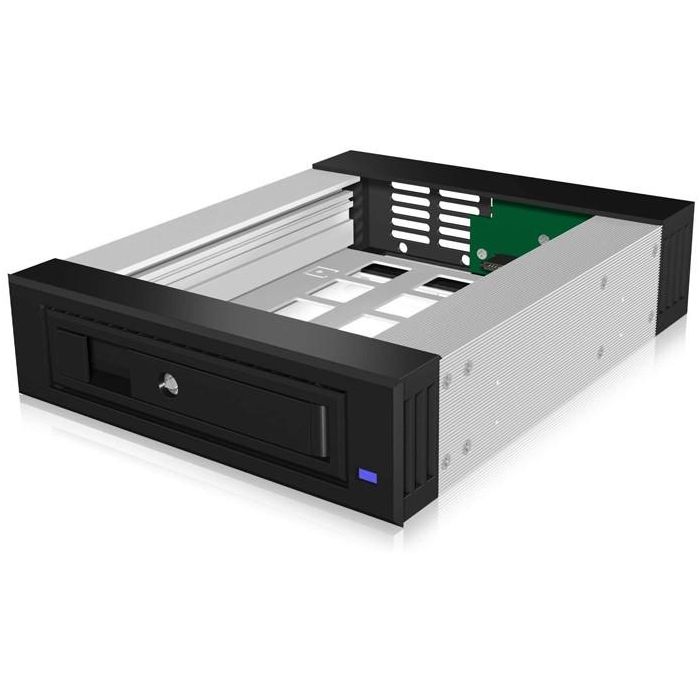 Icy Box 3,5/2,5" SATA/SAS in 1x5,25" Storage bay adapter - black 1