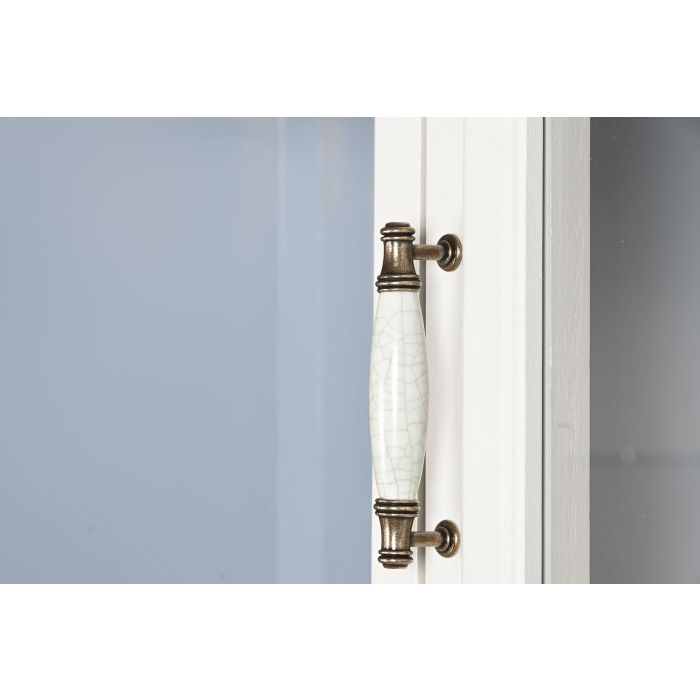 DKD Home Decor Vitrina Mediterraneo Bayona 2023 Blanco Azul Celeste Madera Cristal 44 x 199 x 141.5 cm 9