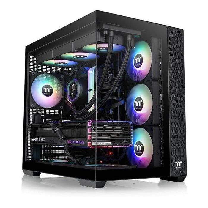 Thermaltake View 380 TG ARGB Midi Tower PC Gaming Negro con Vidrio Templado y Ventiladores Iluminados 1 Thermaltake View 380 TG ARGB Midi Tower PC Gaming Negro con Vidrio Templado y Ventiladores Iluminados 1