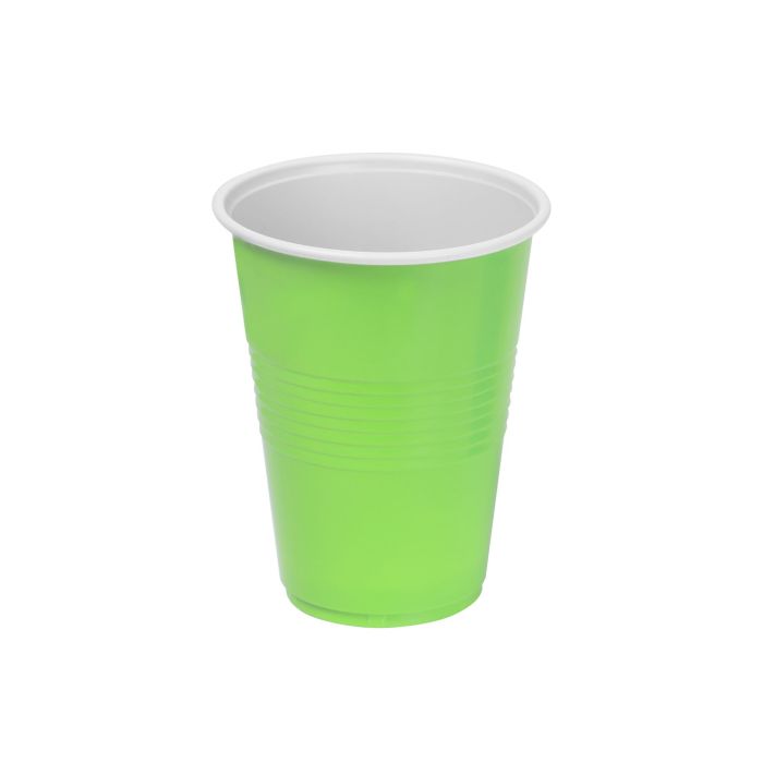 Set de 25 Vasos Bicolor Verde y Blanco 250 ml Algon (24 Cajas) 2 Set de 25 Vasos Bicolor Verde y Blanco 250 ml Algon (24 Cajas) 2