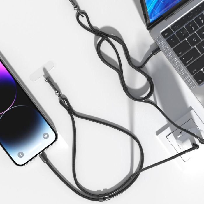 4smarts USB-C Handykette Necklace PhonoLace. schwarz 3