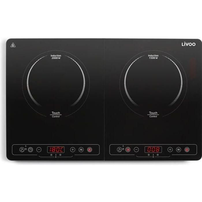 LIVOO DOC236 Placa de inducción doble - 22cm - de 60 ° a 240 ° - Negro LIVOO DOC236 Placa de inducción doble - 22cm - de 60 ° a 240 ° - Negro