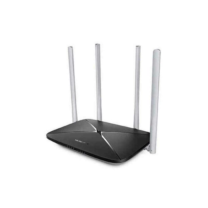 Mercusys AC12 Router Inalámbrico Doble Banda (2.4 GHz / 5 GHz) Wi-Fi 5 (802.11ac) Negro Hasta 867 Mbit/s