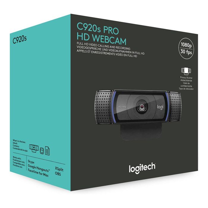 Logitech Webcam C920s HD Pro Enfoque Automático 1080p Full HD con Tapa de Privacidad 13