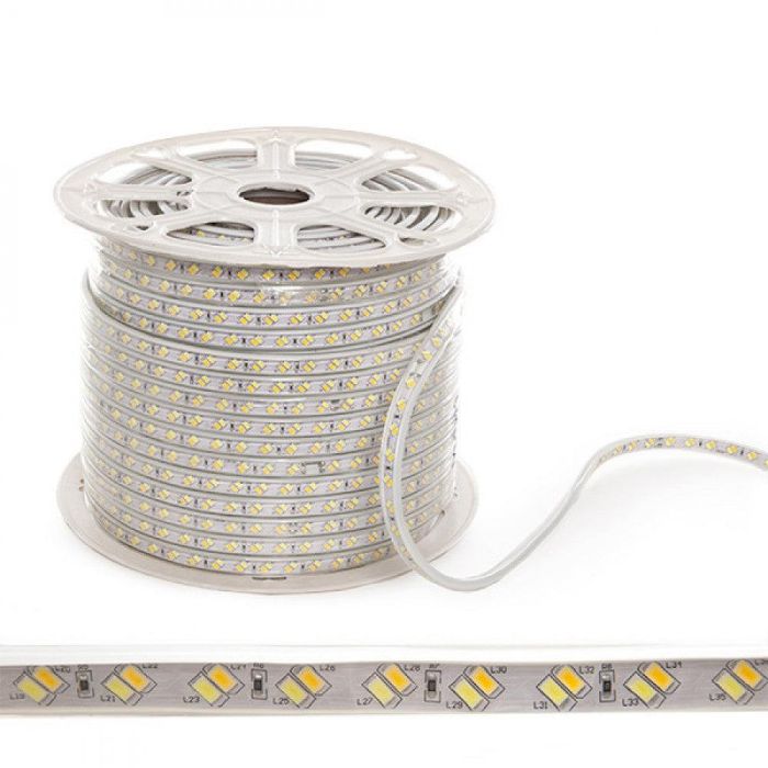 Tira LED 120 LEDs/m 30W SMD5630 230V AC IP65 Impermeable Sin Transformador 40.000H para Exterior e Interior WM-SMD5630-G-120-M