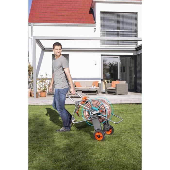 Enrollador de manguera de metal con ruedas GARDENA 100 1 Enrollador de manguera de metal con ruedas GARDENA 100 1