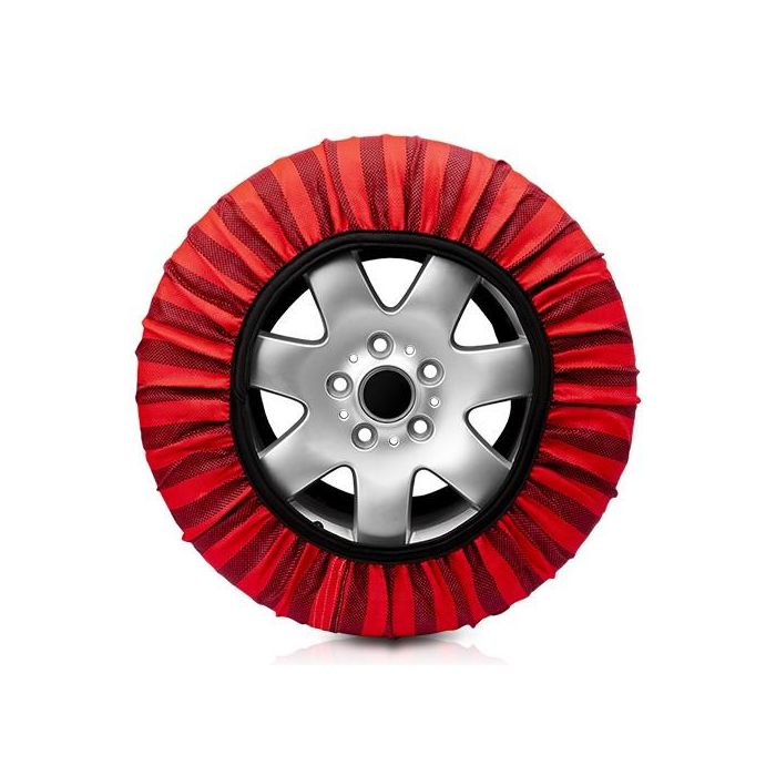 Cadenas de Nieve de Coche Classic Rojo Textil Talla 58 4 Cadenas de Nieve de Coche Classic Rojo Textil Talla 58 4