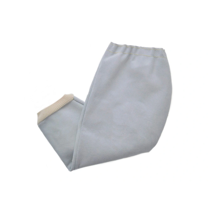 Faru Manguito para Soldador de Cuero al Cromo, Puño Elástico y Cordón, Protección Brazo, 110x135x360 mm 2