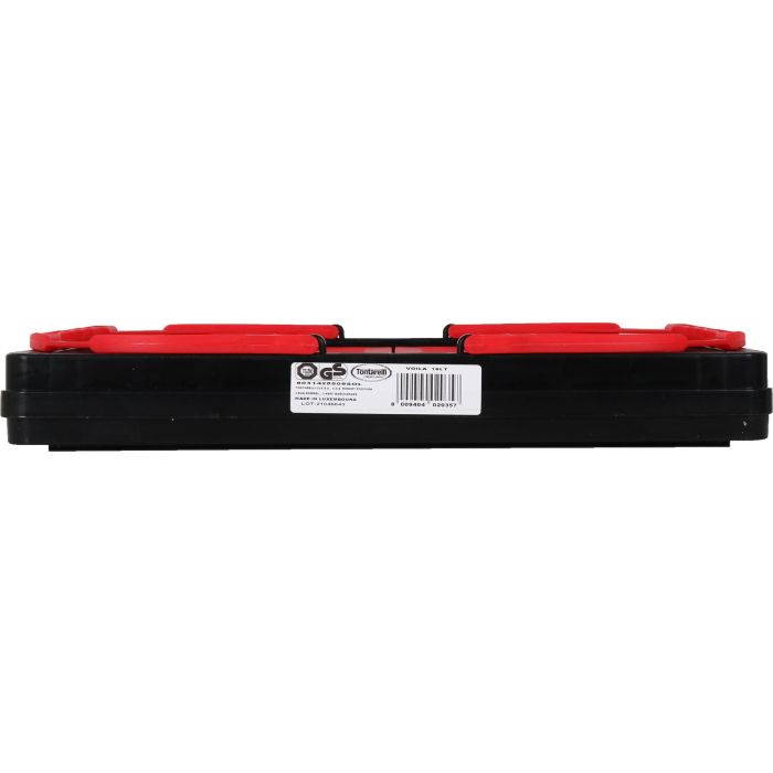 Inde Caja Plegable con Asas 16L Rojo/Negro 39x25.5x21 cm (10 Unidades)