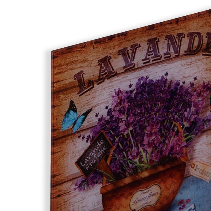 Cuadro Cristal Lavanda 30X30 Versa (2 Unidades) 2 Cuadro Cristal Lavanda 30X30 Versa (2 Unidades) 2
