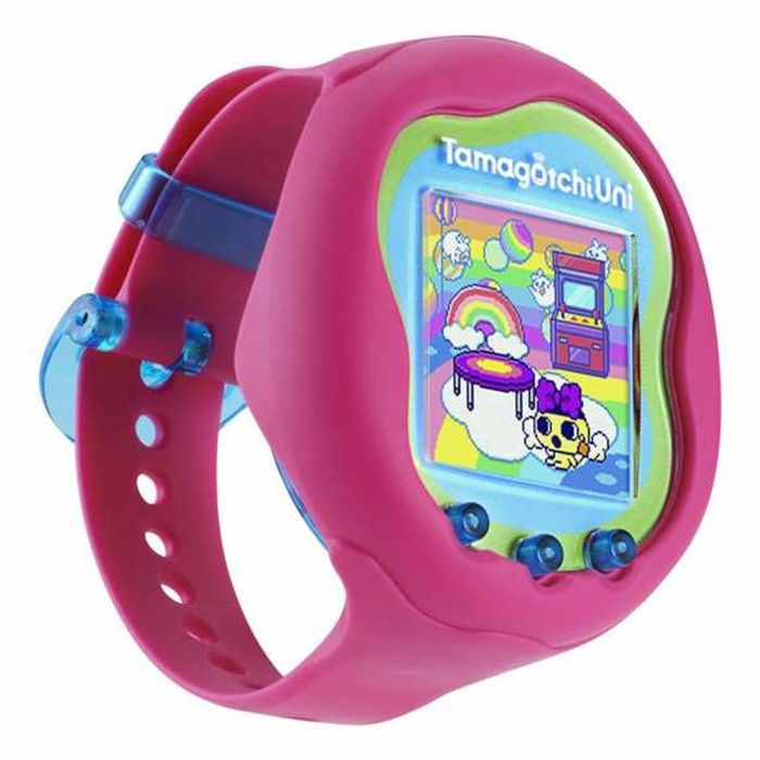 Bandai  Tamagotchi Uni  Tamagotchi conectado con pulsera de reloj  Mascota virtual  Modelo rosa  43351 3