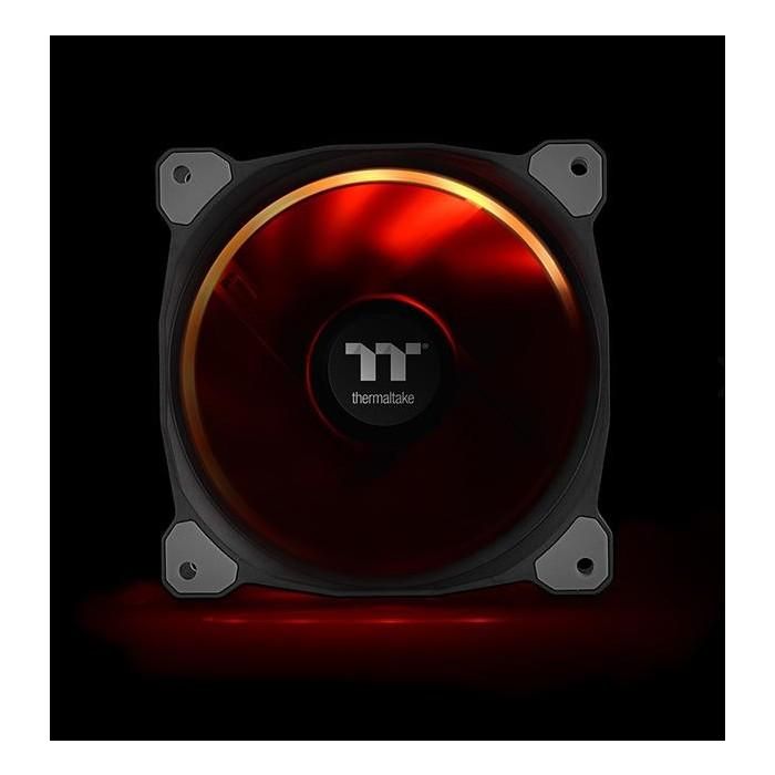 Thermaltake CL-F056-PL14SW-A Ventilador Riing Plus 14 LED RGB, 140mm, para Radiador, Negro, Premium, Pack de 3 14