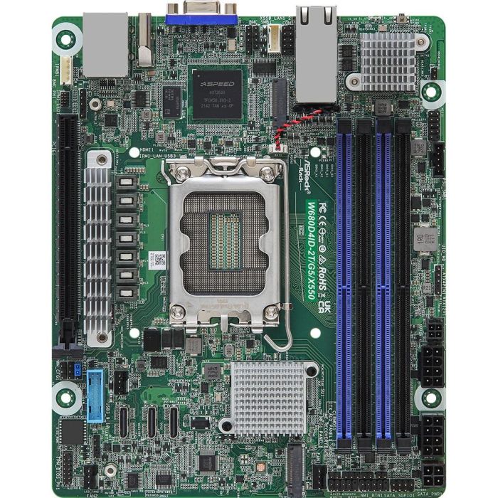 ASRock Mainboard W680D4ID-2T/G5/X550 mini-DTX Sockel 1700 DDR5-only Single 0 ASRock Mainboard W680D4ID-2T/G5/X550 mini-DTX Sockel 1700 DDR5-only Single 0