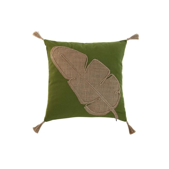 Cojin Boho DKD Home Decor Verde Natural 5 x 45 x 45 cm