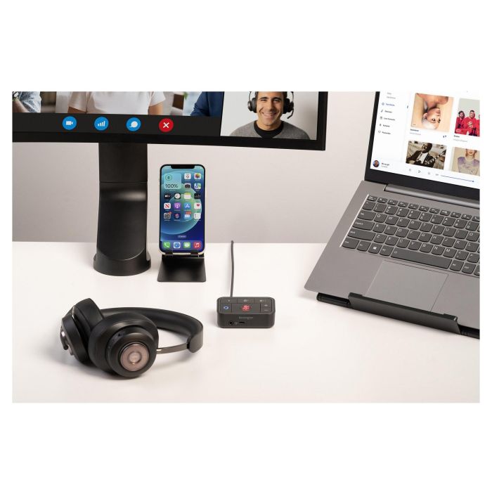 Kensington Auriculares Gaming H3000 PROVC, Diadema Bluetooth 5.2, Negro, 60h Batería, Cancelación Ruido, Micrófono Boom, USB-C, Para PC, PS, Xbox, Android, iOS