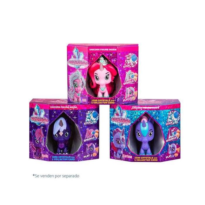 Bandai Unicornio Crystalverse Classic para Cristalizar, Incluye 1500 Cristales, Pegamento, Aplicador y Manual, Surtidos Edad 6+ 6