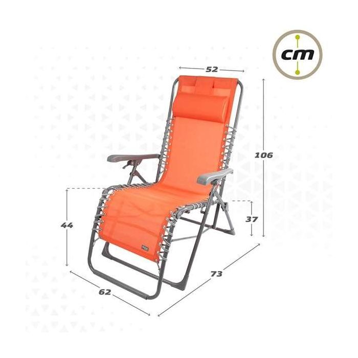 Tumbona Aktive textileno Naranja 160 x 76 x 52 cm 0 Tumbona Aktive textileno Naranja 160 x 76 x 52 cm 0