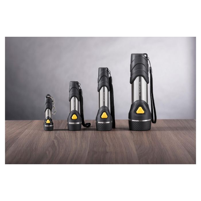 VARTA Linterna de Llavero Day Key Chain LED Aluminio/Negro, 12 lm, 1 Batería AAA Incluida, A Prueba de Golpes