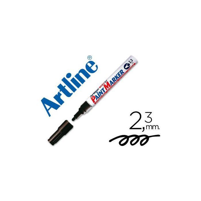 Rotulador Artline Marcador Permanente Ek-400 Xf Negro -Punta Redonda 2.3 mm -Metal Caucho Y Plastico 12 unidades