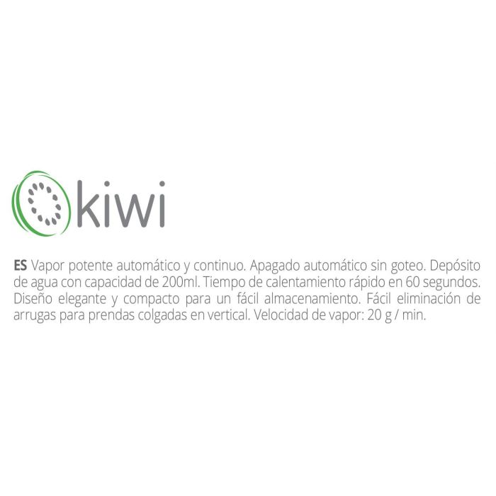 Kiwi Plancha de Vapor Vertical Portátil 200ml 900W 2