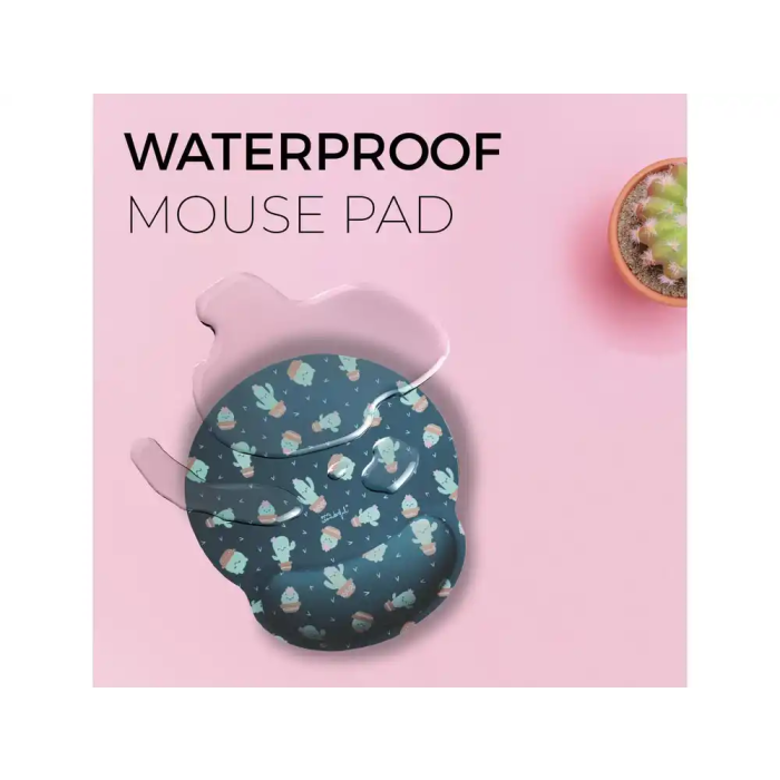 Wondee Alfombrilla de Ratón Ergonómica de Gel con Reposamuñecas Cactus 250x230 mm 5