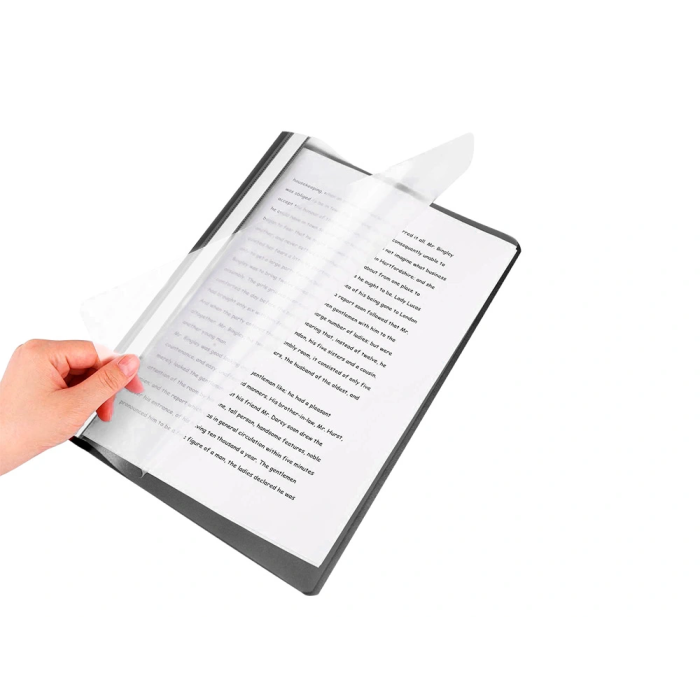 Q-connect Carpeta Dossier Fastener Plástico PVC DIN A4 Negra 8