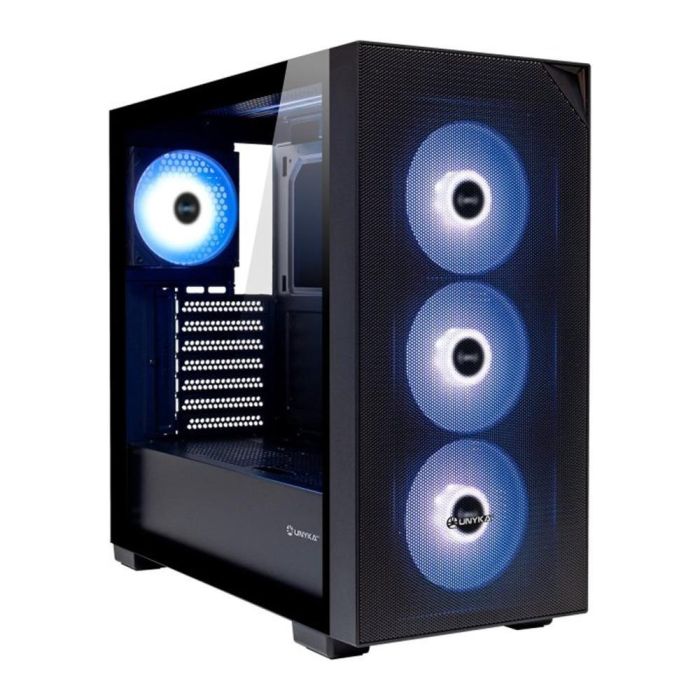 Unykach Revelat Mesh Black ARGB Caja Torre Gaming Midi ATX/Micro ATX con Ventana Cristal Templado y 4 Ventiladores Preinstalados 0 Unykach Revelat Mesh Black ARGB Caja Torre Gaming Midi ATX/Micro ATX con Ventana Cristal Templado y 4 Ventiladores Preinstalados 0