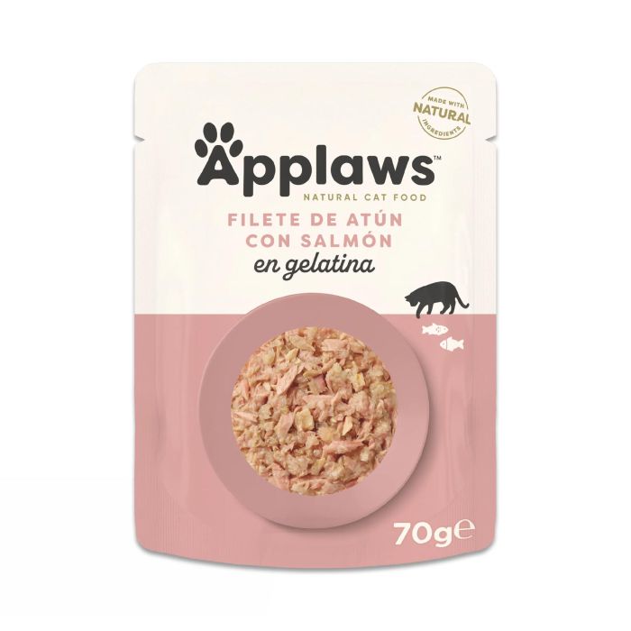 Applaws Sobre para Gatos Filete de Atún y Salmón en Gelatina 16x70g