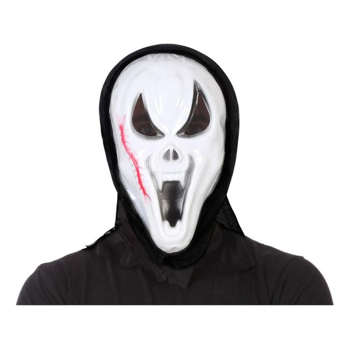 Máscara Halloween Asesino Pvc Blanco Hombre Adulto