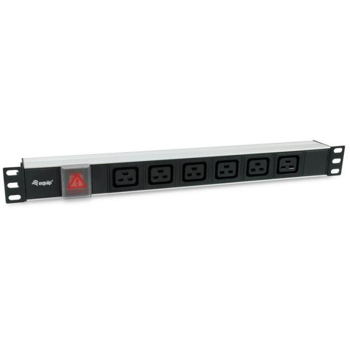 Equip Regleta de Alimentación 1U Horizontal 6x IEC C19 con Interruptor On/Off para Rack 19 pulgadas