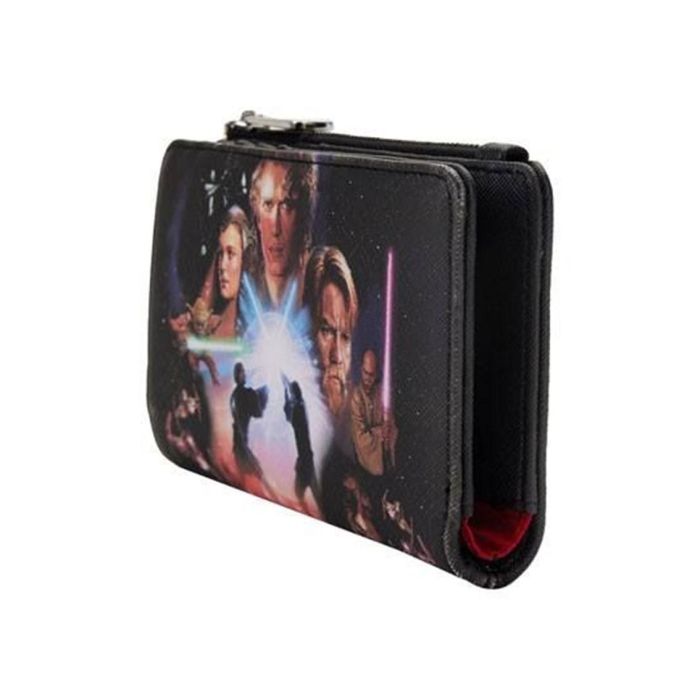 Loungefly Cartera Star Wars Trilogía Precuelas Piel Vegana con Cremallera 16.25x10cm 2 Loungefly Cartera Star Wars Trilogía Precuelas Piel Vegana con Cremallera 16.25x10cm 2