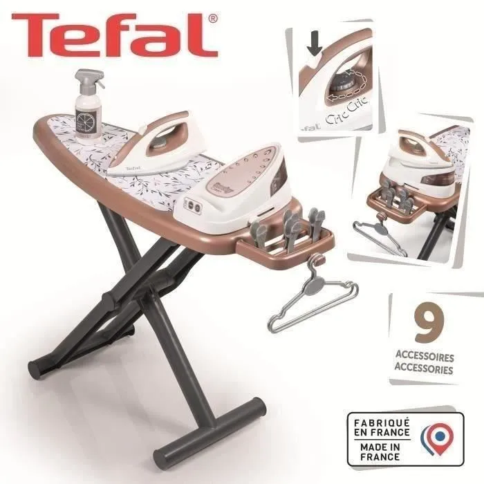 Smoby Tabla de Planchar Tefal Central 3032163301257 - Juguete a partir de 3 años