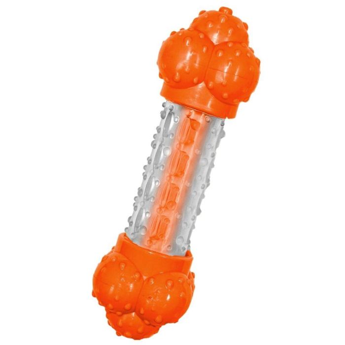 Mordedor de perro Nylabone Naranja Bacon Artificial M 1