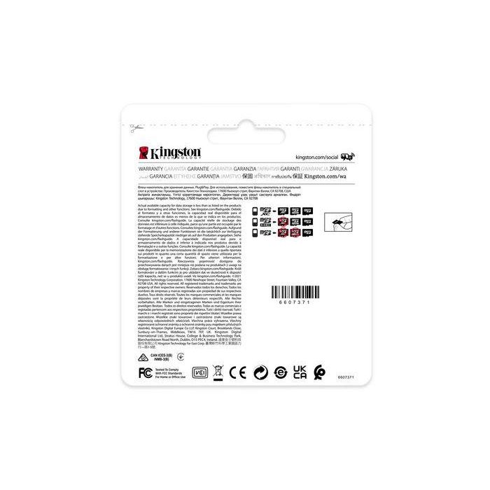 Kingston Tarjeta MicroSD 16GB Clase 10 UHS-I U3 V30 A1 TLC NAND 3.3V 3