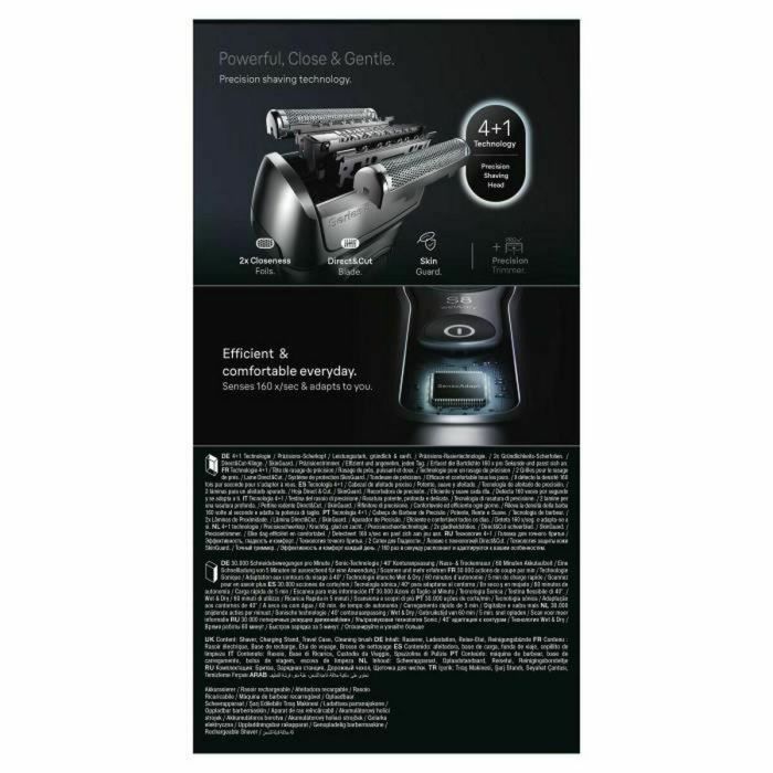 Braun BRA8700216554404 Afeitadora eléctrica Serie 8 Negra 60 minutos de autonomía Carga rápida en 5 minutos 8 Braun BRA8700216554404 Afeitadora eléctrica Serie 8 Negra 60 minutos de autonomía Carga rápida en 5 minutos 8