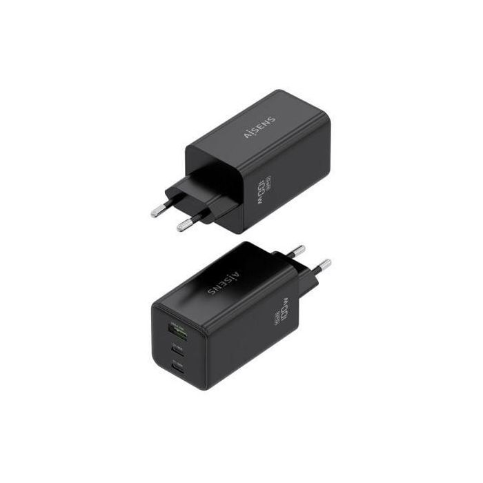 Cargador de Pared GaN Aisens ASCH-100W3P052-BK/ 2xUSB Tipo-C/ 1xUSB/ 100W 2