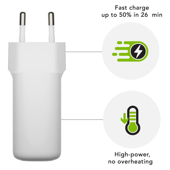 Dbramante1928 Re-Charge Cargador de Pared 45W EU, USB Tipo-C, CH45EUWH7112, Blanco, Compatible Universal 110-240V 3 Dbramante1928 Re-Charge Cargador de Pared 45W EU, USB Tipo-C, CH45EUWH7112, Blanco, Compatible Universal 110-240V 3