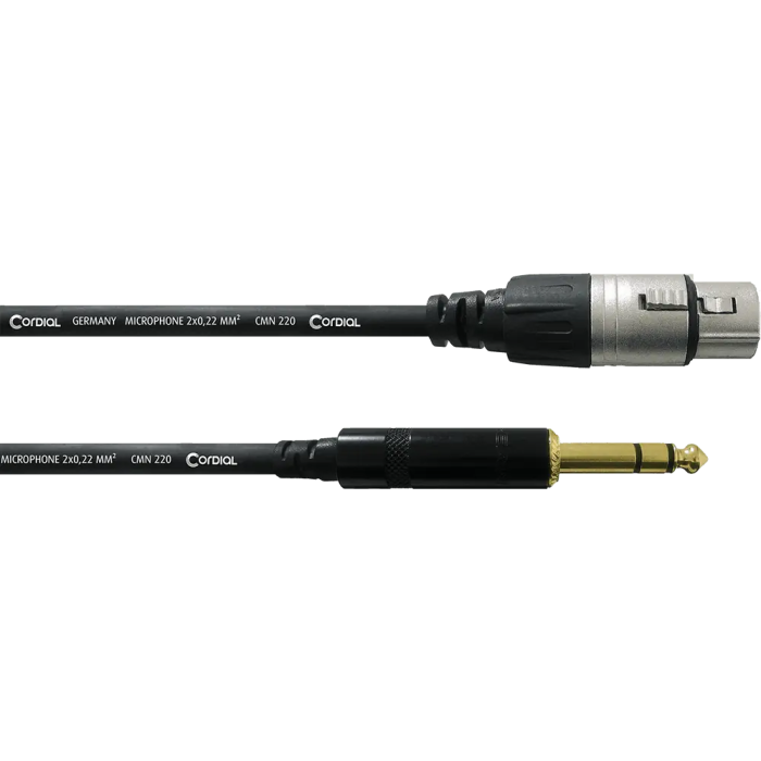 Cordial Cable de Audio XLR Hembra a Jack Estéreo Macho 1,5 M 1 Cordial Cable de Audio XLR Hembra a Jack Estéreo Macho 1,5 M 1