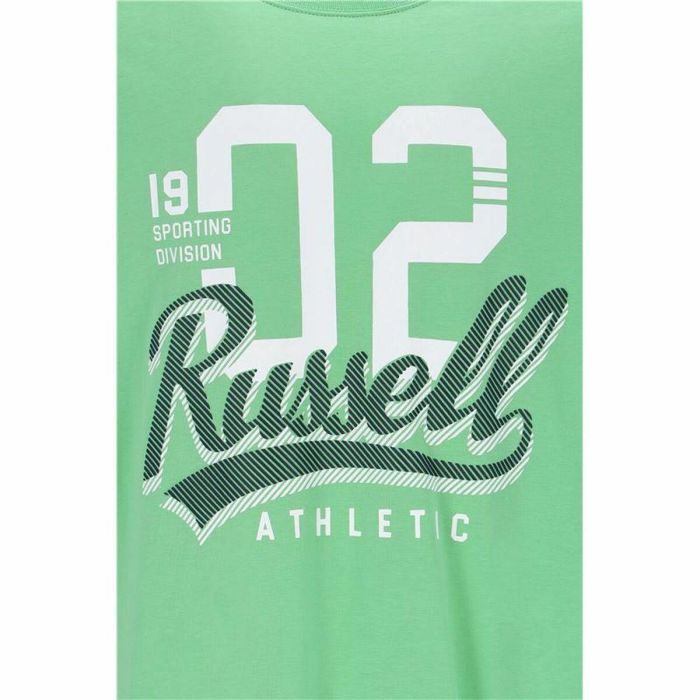 Camiseta de Manga Corta Hombre Russell Athletic Amt A30101 Verde Verde Claro 2 Camiseta de Manga Corta Hombre Russell Athletic Amt A30101 Verde Verde Claro 2