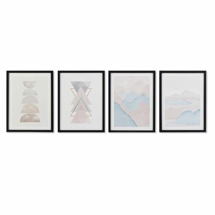 Cuadro Scandi DKD Home Decor Rosa Azul 3 x 40 x 30 cm (4 Unidades) Cuadro Scandi DKD Home Decor Rosa Azul 3 x 40 x 30 cm (4 Unidades)